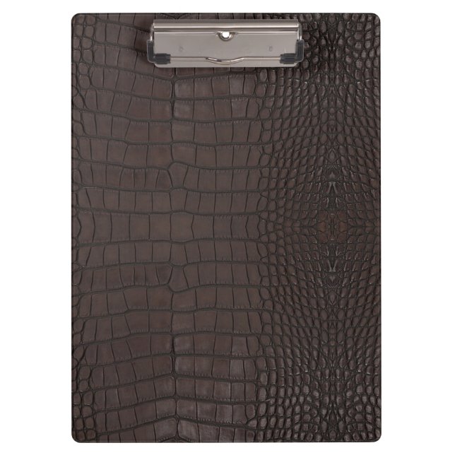 Printed Faux Brown Alligator Texture Clipboard (Front)