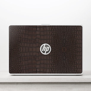 Printed Faux Brown Alligator Texture HP Laptop Skin