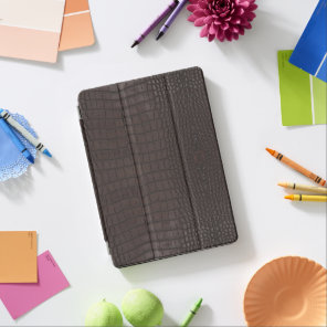 Printed Faux Brown Alligator Texture iPad Pro Cover