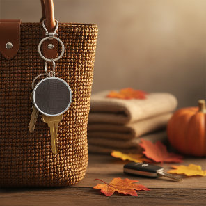 Printed Faux Brown Alligator Texture Keychain