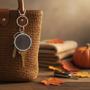 Printed Faux Brown Alligator Texture Keychain