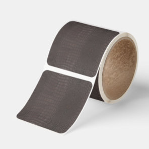 Printed Faux Brown Alligator Texture Square Sticker