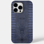 Printed Faux Cobalt Alligator Texture Case-Mate iPhone 14 Pro Max Case