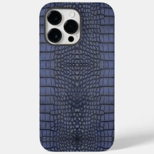 Printed Faux Cobalt Alligator Texture Case-Mate iPhone 14 Pro Max Case