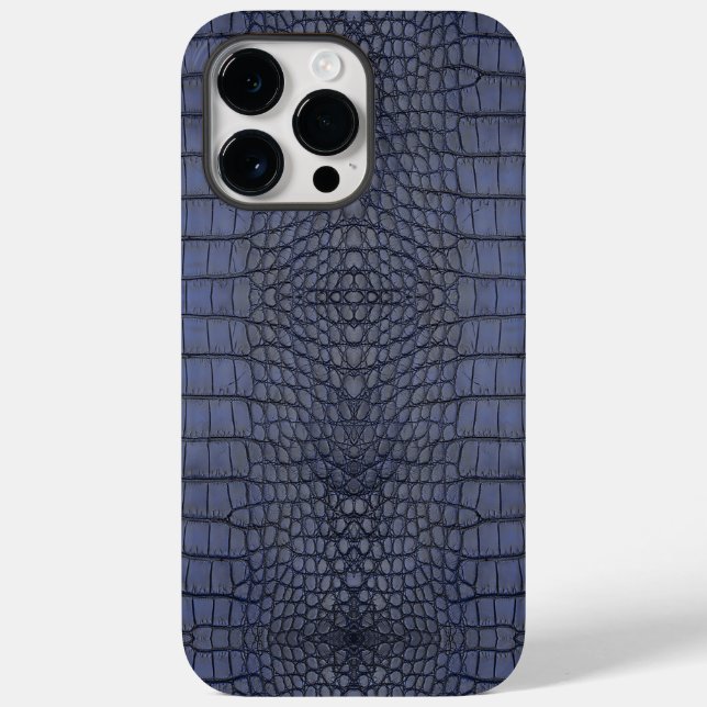 Printed Faux Cobalt Alligator Texture Case-Mate iPhone Case (Back)