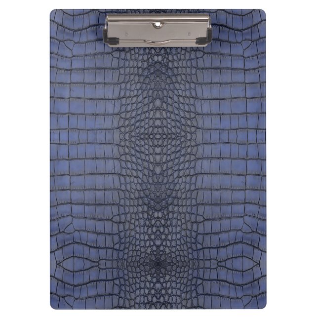 Printed Faux Cobalt Alligator Texture Clipboard (Front)