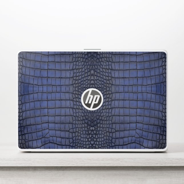 Printed Faux Cobalt Alligator Texture HP Laptop Skin (Front)