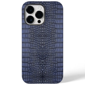 Printed Faux Cobalt Alligator Texture iPhone 14 Pro Max Case