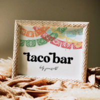 Printed Fiesta Taco Bar Sign
