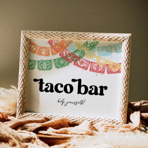 Printed Fiesta Taco Bar Sign