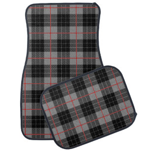 Printed flannel plaid car floor mat