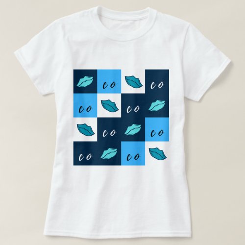Printed fun t _shirt with lips design  T_Shirt
