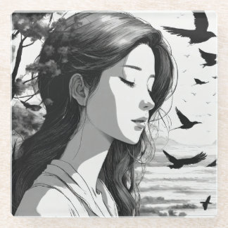 Printed  glass coaster