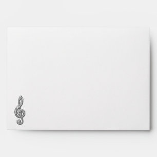 Printed Glitzy Sparkly Diamond Music Note Envelope