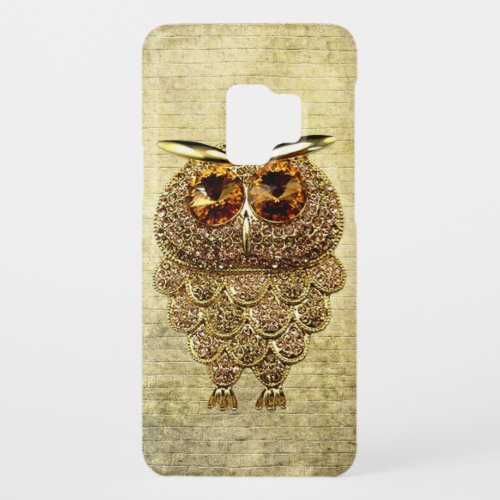 Printed Gold  Amber Owl Jewel Case_Mate Samsung Galaxy S9 Case