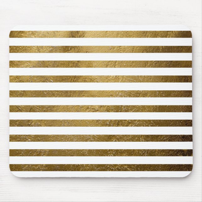 printed golden color stripes mouse pad (Front)