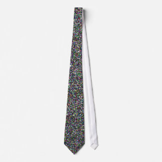 Printed Graphic Art Glitter Sparkle Bling Jewel Tie