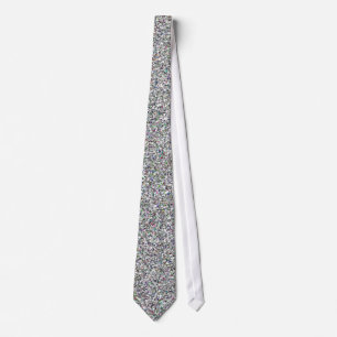 Printed Graphic Art Glitter Sparkle Bling Jewel Tie