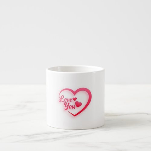 Printed Heart Love Mug