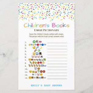 PRINTED Ice Cream Sprinkle Baby Shower Game