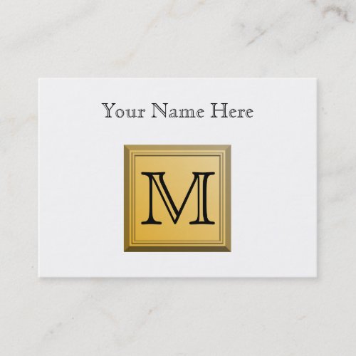 Printed image of a custom monogram design. business card template
