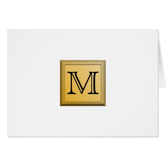 Printed image of a custom monogram design. card