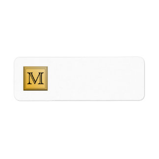 Printed image of a custom monogram design. label