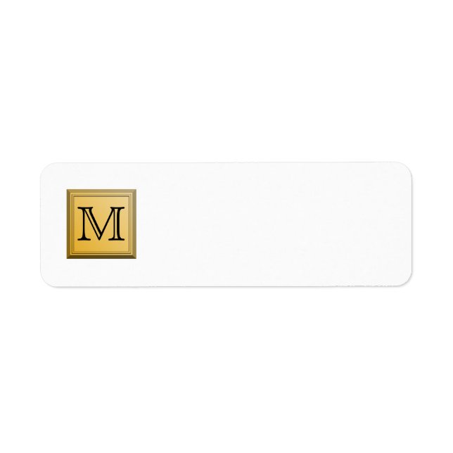 Printed image of a custom monogram design. label (Front)