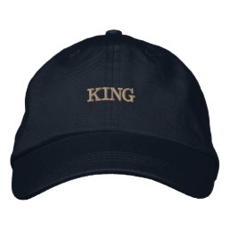 Printed KING Text Name-Hat Handsome Cool Superb Embroidered Baseball Cap