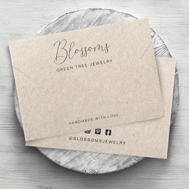 Printed Kraft Paper Necklace Bracelet Display Card (Printed Kraft Paper Necklace Bracelet Personalized Display Card)