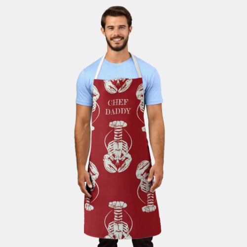 Printed Lobster Personalized All_Over Print Apron