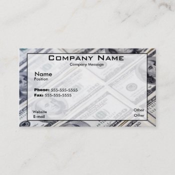 Printed Money Business Card by Dreamleaf_Printing at Zazzle