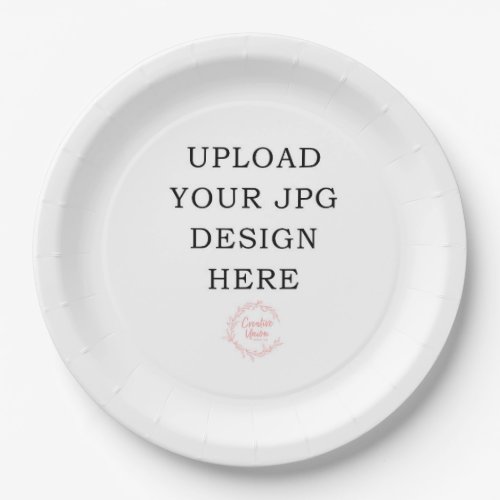 Printed Paper Plate Upload your own design