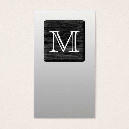 Printed Pattern and Custom Letter. Black and White Business Cards