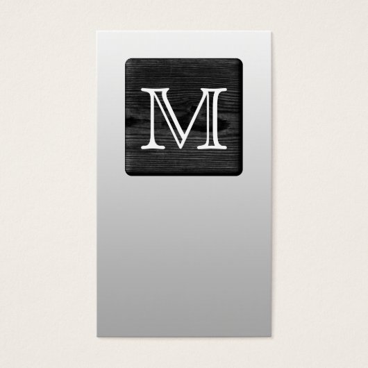 Printed Pattern and Custom Letter. Black and White (Front)