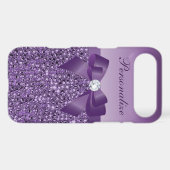 Printed Purple Sequins, Bow & Diamond Case-Mate iPhone Case (Back (Horizontal))