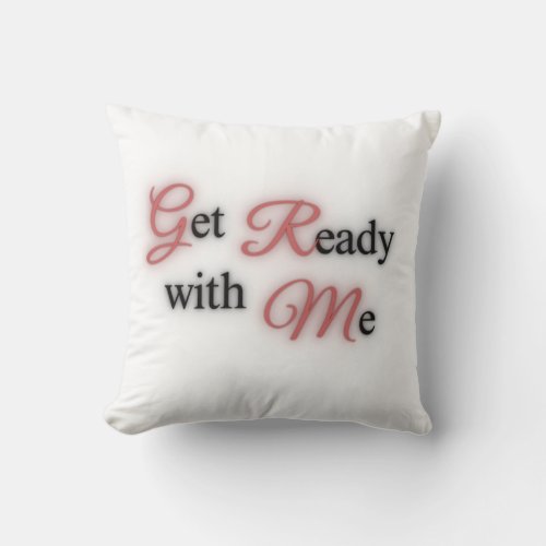 Printed quoted throw pillow