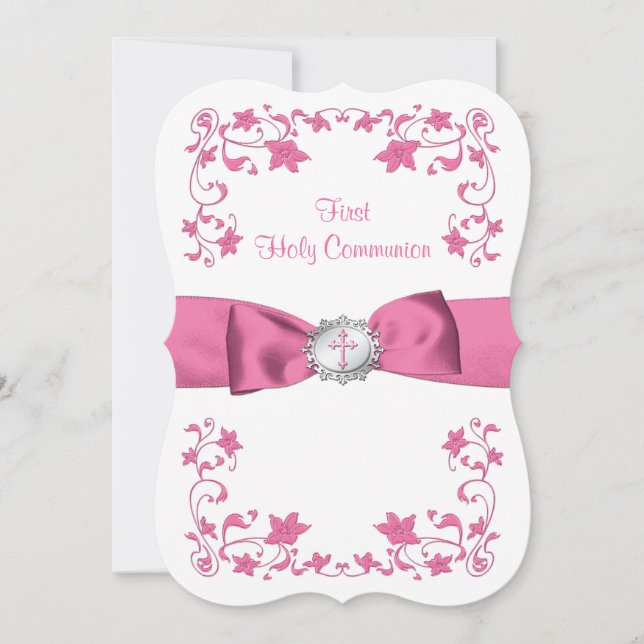 PRINTED RIBBON 1st Holy Communion Invite (Front)
