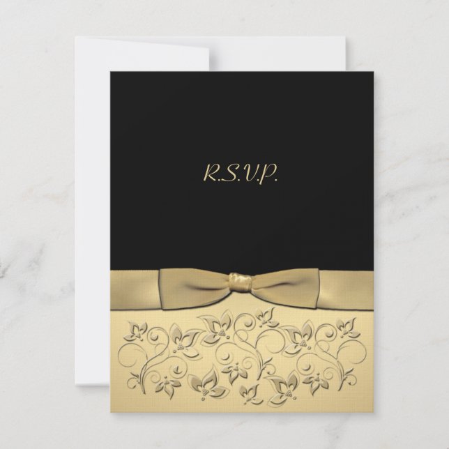 PRINTED RIBBON 50 Years Anniversary RSVP Card (Front)
