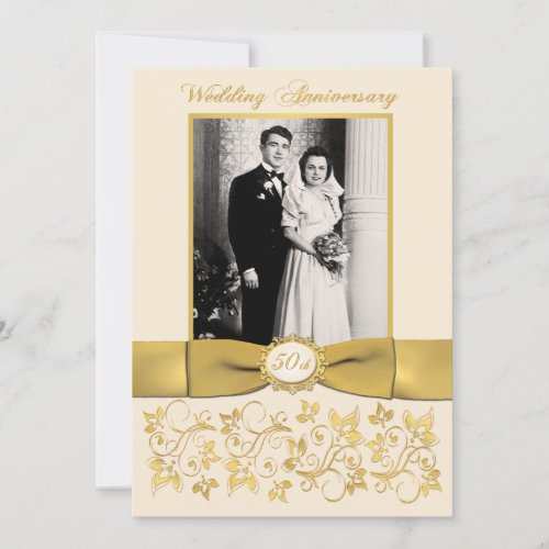 PRINTED RIBBON 50th Anniversary Invite