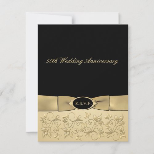 PRINTED RIBBON 50th Anniversary RSVP Card