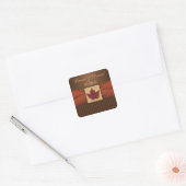 PRINTED RIBBON Autumn Leaf 1.5" Wedding Sticker (Envelope)