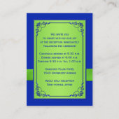 PRINTED RIBBON Blue, Green Floral Enclosure Card (Back)