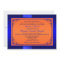 PRINTED RIBBON Blue, Orange Floral Wedding Invite