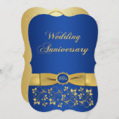 PRINTED RIBBON Fancy Shape 60th Anniversary Invite (Front/Back)