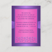 PRINTED RIBBON Fuchsia Purple Enclosure Card (Back)