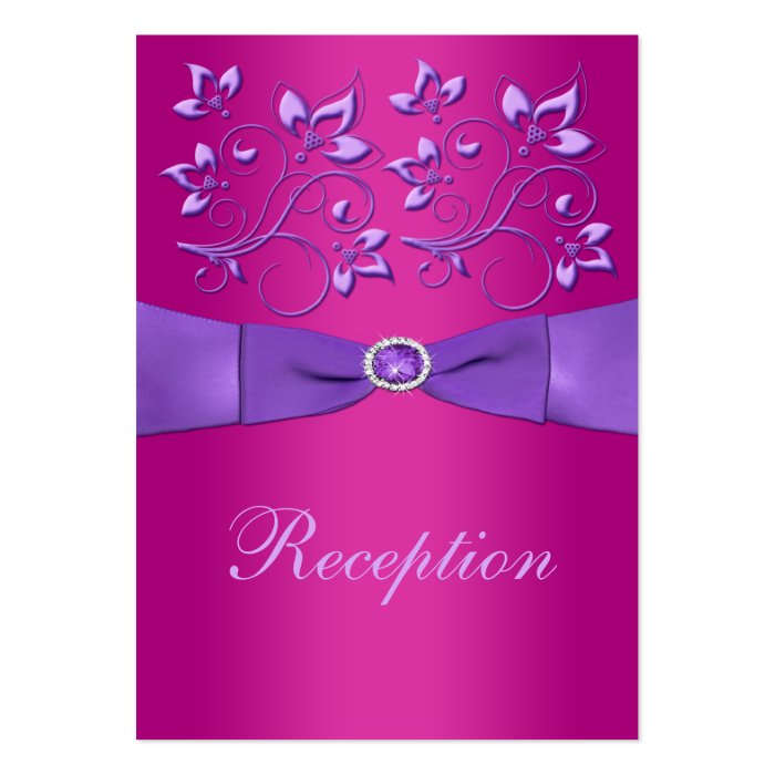 PRINTED RIBBON Fuchsia Purple Enclosure Card Business Card Template