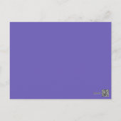 PRINTED RIBBON Fuchsia, Purple Table Number Card (Back)