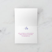 PRINTED RIBBON Fuchsia, Purple Thank You Card (Inside)