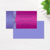 PRINTED RIBBON Fuchsia, Purple Wedding Favor Tag (Desk)